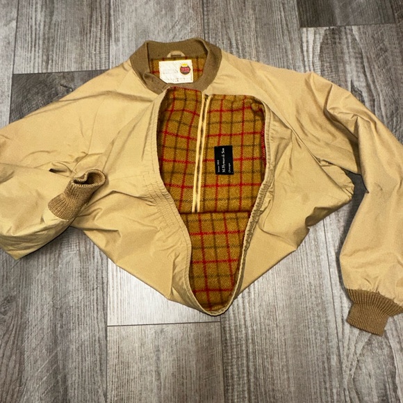 Vintage Zero King Wind Water Repellant 50s USA Yellow Boxy Full Zip Jacket wool - Picture 8 of 9